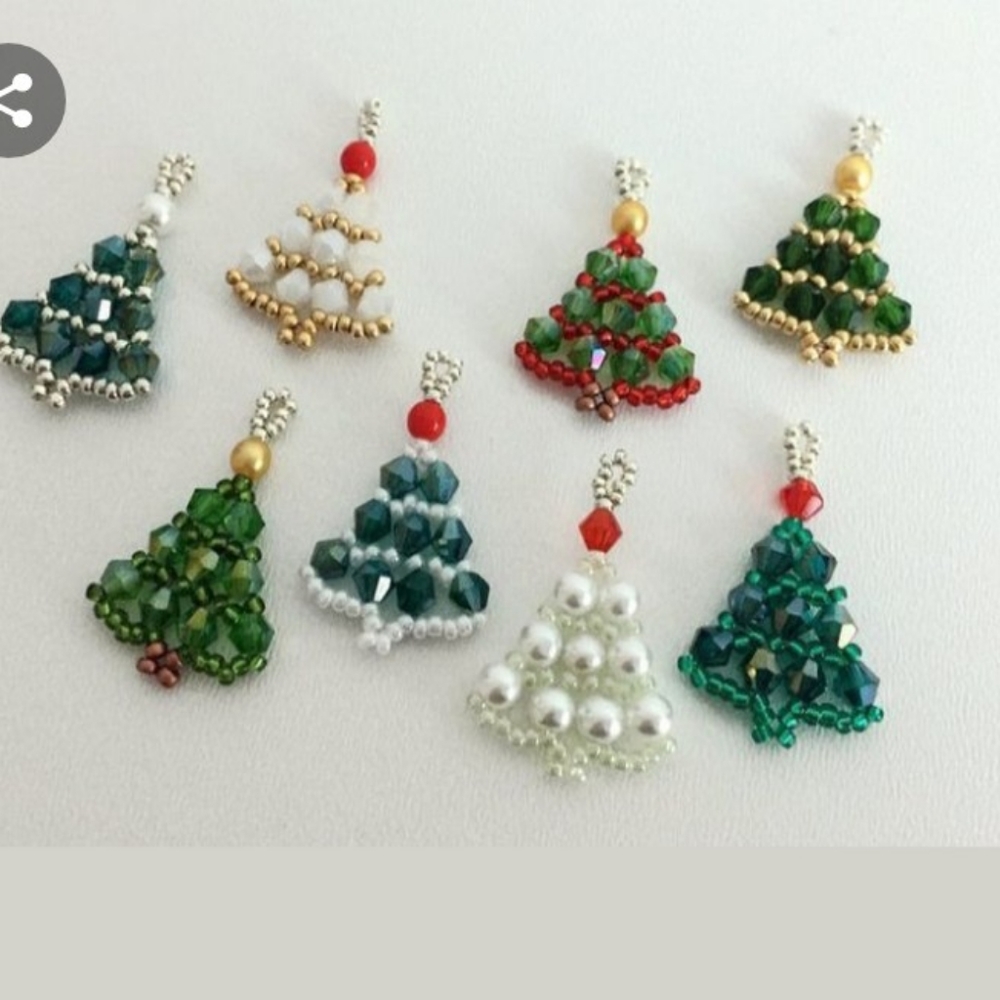 Flat beaded pendants